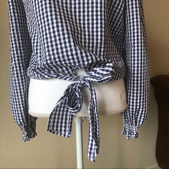 Off Shoulder Plaid Gingham Top by Sanctuary - Picture 5 of 8